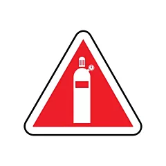 Accuform Signs Enseigne de sécurité CSA - gaz comprimé, 12