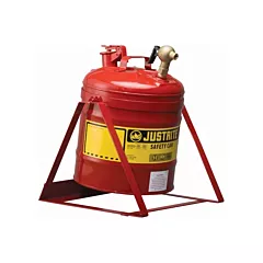 Justrite Laboratory Safety Cans, Steel, 5 US gal., Red, I, FM Approved (7150146)