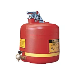 Justrite Laboratory Safety Cans, Steel, 5 US gal., Red, I, FM Approved (14545)
