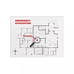 Accuform Signs Evacuation Map Holder Clear Insert