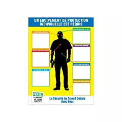 Accuform Signs Trousses de tableau graphique & d'étiquettes PPE-ID(MC), 24
