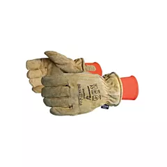 Superior Glove Works Ltd. Gant brun SnowForce(MC) pour températures froides, Taille unique, Thinsulate(MC), Cuir fleur de vache, Poignet en tricot, Coton (678AFTLK)