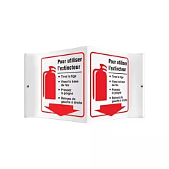 Accuform Signs Enseigne Projection(MC) « Pour utiliser l'extincteur »