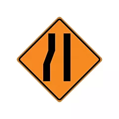 Accuform Signs Panneau de construction enroulable - Tilt-Adjust(MC) prenez la voie de droite, 36