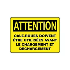 Accuform Signs Enseigne « Cale-roues doivent être utilisées », 14