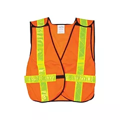 Zenith Safety Products Veste de sécurité d'usage standard, Orange haute visibilité, Jaune, Moyen, Polyester, Aucune