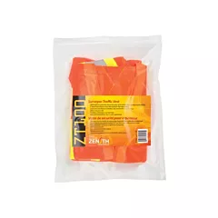 Zenith Safety Products Veste de sécurité pour arpenteur, Orange haute visibilité, Jaune et argent, Grand, Polyester, CSA Z96 classe 2 - niveau 2