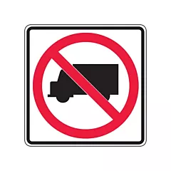Accuform Signs Panneau de circulation aucun camion, 24