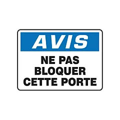 Accuform Signs Enseigne « Ne pas bloquer cette porte », 7