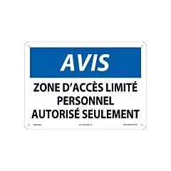 Accuform Signs Enseigne « Zone d'accès limité », 10