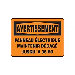 Accuform Signs Enseigne « Panneau électrique maintenir dégagé », 7