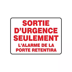 Accuform Signs Enseigne « Sortie d'urgence seulement », 10