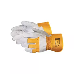 Superior Glove Works Ltd. Gants d’ajusteur pour l’hiver Endura(MD), Taille unique, Molleton de mousse, Cuir de vache refendu, Sécurité, Caoutchouté (66BRF)