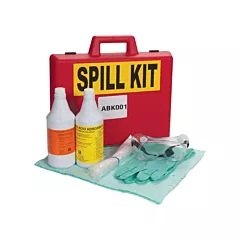 Zenith Safety Products Lab Acid/Base Spill Kit, Hazmat, Case, 1 US gal., Portable