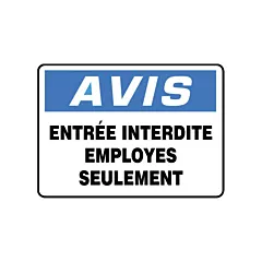 Accuform Signs Enseigne « Entrée interdite »