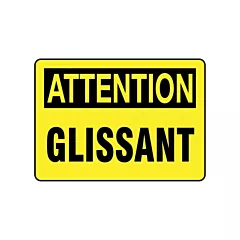 Accuform Signs Enseigne « Glissant », 10