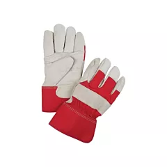 Zenith Safety Products Gants d'ajusteur rouge & blanc doublés pour l'hiver, Grand, Boa, Cuir fleur de vache, Sécurité, Caoutchouté