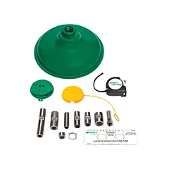 Haws Axion Advantage® Shower & Eye/Face Wash Upgrade Kit with Green ABS Plastic Eye/Face Wash Head & Showerhead, Non-Medical (AX14)