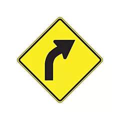 Accuform Signs Curve Right Traffic Sign