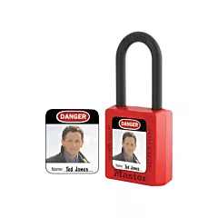 Master Lock Zenex™ Thermoplastic Photo Padlock Identification Labels