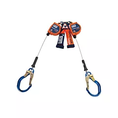 3M DBI Sala Fall Protection Cordage de sécurité autorétractable double pour rebord Nano-Lok(MC), 8' X Sans connecteur à l'unité, 2 Nbre de cordages de sécurité autorétractables, Acier inoxydable, Stationnaire (3500238)
