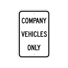 Accuform Signs Panneau de stationnement désigné « Company Vehicles Only », 18