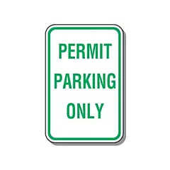 Accuform Signs Panneau de stationnement désigné « Permit Parking Only »