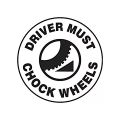 Accuform Signs Panneau d'impression de la chaussée « Chock Wheels », À base d'aluminium X 17