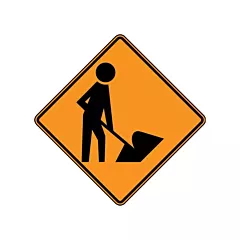 Accuform Signs Men at Work Rigid Construction Sign