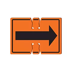 Accuform Signs Double-Sided Arrow Traffic Cone Top Sign, 10