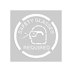 Accuform Signs Pochoirs de marquage du sol - Safety Glasses Required, 20