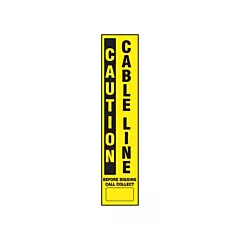 Accuform Signs Décalcomanies pour piquet flexible de marquage - Caution Cable Line, 1,2', Noir/Jaune, Aucune (FMK338)
