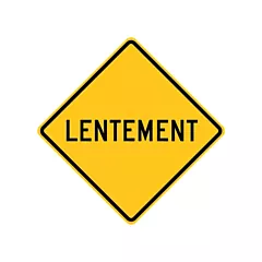 Accuform Signs Enseigne « Lentement », 24