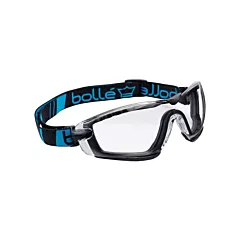 Bollé Cobra Safety Glasses with Strap and Foam, CSA Z94.3, Clear, Anti-Fog/Anti-Scratch (COBFSPSI)