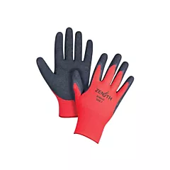 Zenith Safety Products Gants enduits à prise crêpée noir & rouge