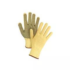 Zenith Safety Products Dotted Seamless String Knit Gloves, Large/9, 7 Gauge, Kevlar®, EN 388 Level 3/ASTM ANSI Level A2, PVC