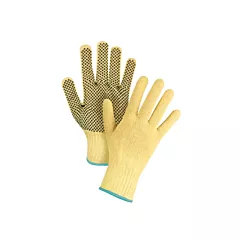 Zenith Safety Products Dotted Seamless String Knit Gloves, X-Large/10, 7 Gauge, Kevlar®, EN 388 Level 3/ASTM ANSI Level A2, PVC