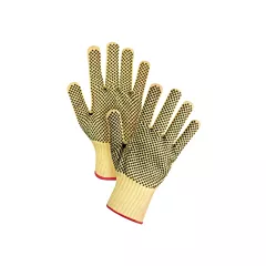 Zenith Safety Products Gants tricotés deux côtés, sans couture, à pois, Petit/7, 7 Calibre, Kevlar(MD), EN 388 niveau 3/ASTM ANSI niveau A2, PVC