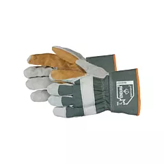 Superior Glove Works Ltd. Endura® Double-Palm Fitters Gloves, One Size, Unlined, Split Cowhide, Safety, Rubberized (66BRR)