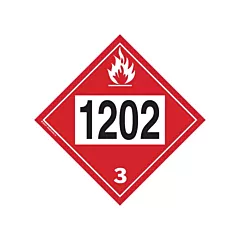 Brady 1202 Fuel Oil Flammable Liquid TDG Placard