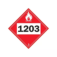 Brady 1203 Gasohol & Gasoline Flammable Liquid TDG Placard
