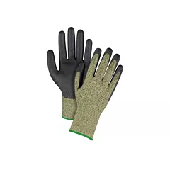 Zenith Safety Products Gants élastiques sans coutures résistants à la coupe noir & jaune, Moyen/8, 13 Calibre, Aramide, ASTM ANSI niveau A6, Mousse de nitrile
