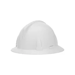 MSA Casque de sécurité à bordure complète, Rochet, Blanc, Non ventilé, ANSI type I (475393/10039100/15244)