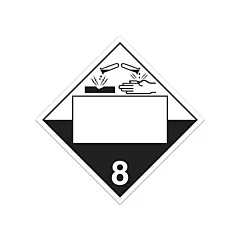 Incom Top Tape & Label Corrosives TDG Placard