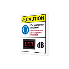 Accuform Signs Decibel Meter Sign