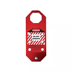 Accuform Signs Stopout® OSHA Danger Aluma-Tag™ Do Not Operate Hasp, 6 Max. No. of Padlocks, Red (KDH641)