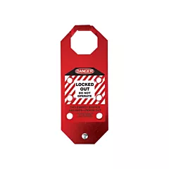 Accuform Signs Stopout® OSHA Danger Aluma-Tag™ Locked Out Do Not Operate Hasp, 6 Max. No. of Padlocks, Red (KDH643)