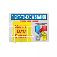 Accuform Signs Basket-Style Aluminum Station, English, Right-To-Know, Included (ZRS347)