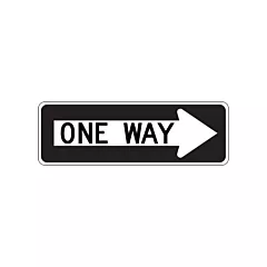 Accuform Signs Panneau de flèche de circulation vers la droite, 12