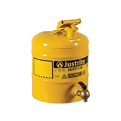 Justrite Safety Shelf Can, Steel, 5 US gal., Yellow, I, FM Approved (7150240)